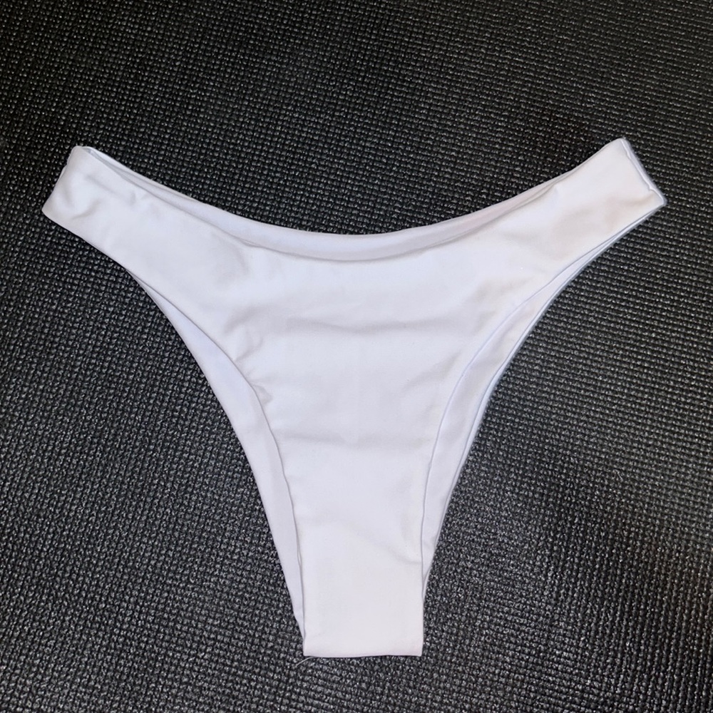 White bikini bottoms
